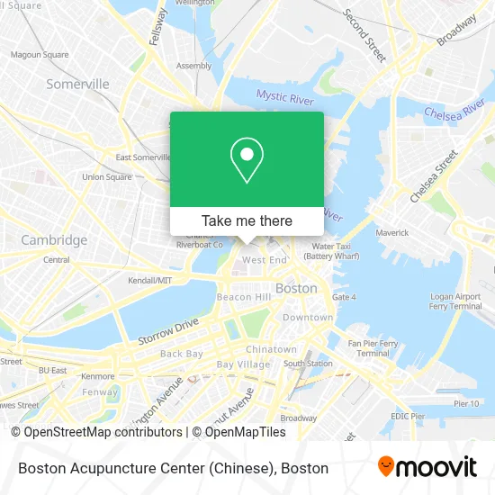 Boston Acupuncture Center (Chinese) map