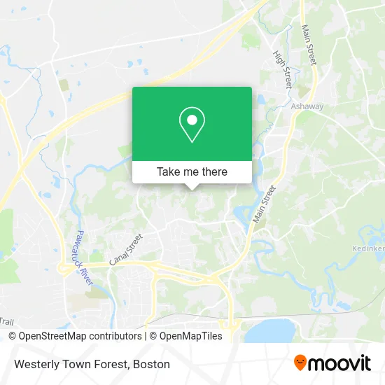 Westerly Town Forest map