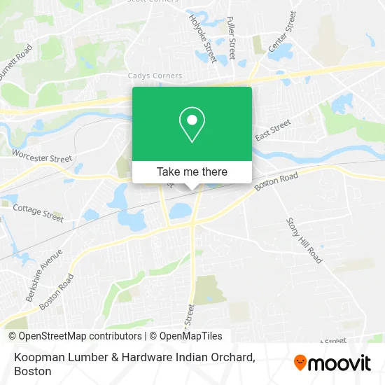 Koopman Lumber & Hardware Indian Orchard map
