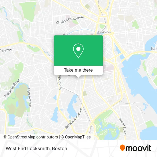 West End Locksmith map