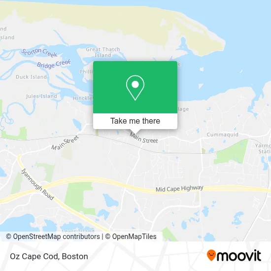 Oz Cape Cod map