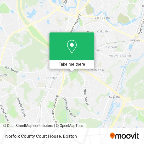 Norfolk County Court House map