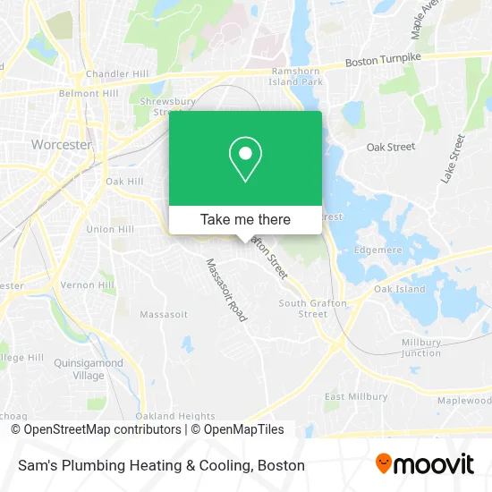 Sam's Plumbing Heating & Cooling map