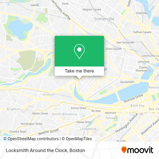 Locksmith Around the Clock map