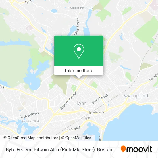 Byte Federal Bitcoin Atm (Richdale Store) map