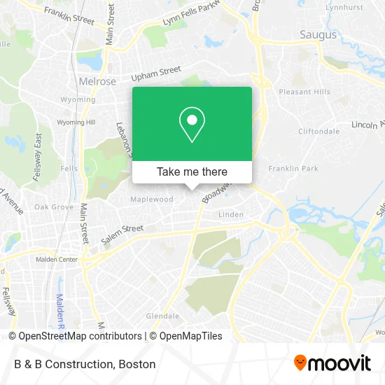 B & B Construction map