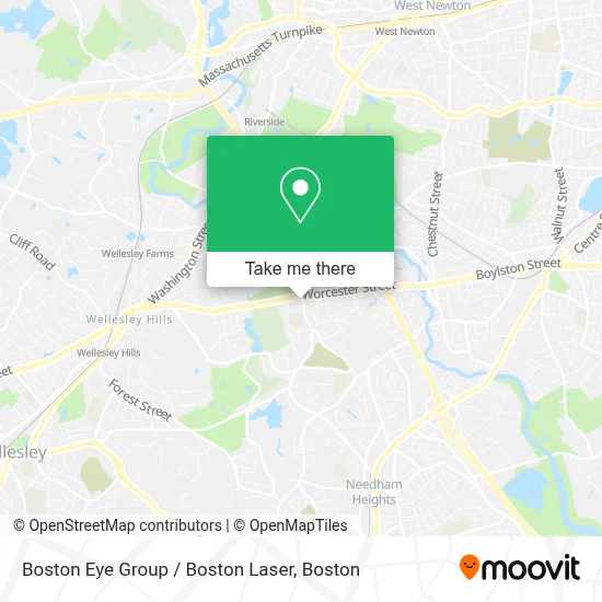 Boston Eye Group / Boston Laser map