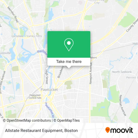 Allstate Restaurant Equipment map