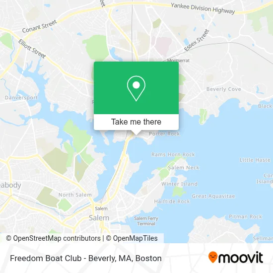 Freedom Boat Club - Beverly, MA map