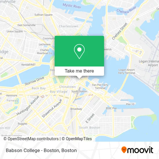 Babson College - Boston map