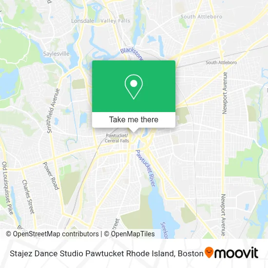 Stajez Dance Studio Pawtucket Rhode Island map