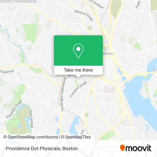 Providence Dot Physicals map
