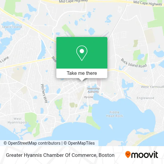 Greater Hyannis Chamber Of Commerce map