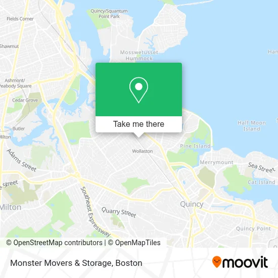 Monster Movers & Storage map