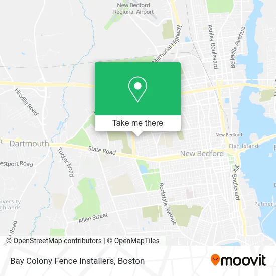 Bay Colony Fence Installers map
