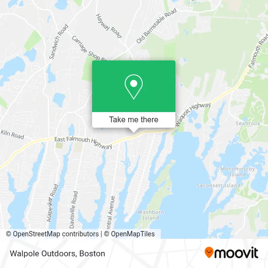 Walpole Outdoors map