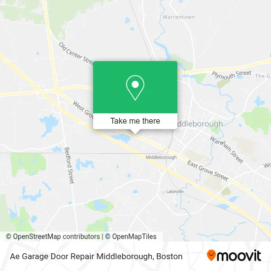 Ae Garage Door Repair Middleborough map