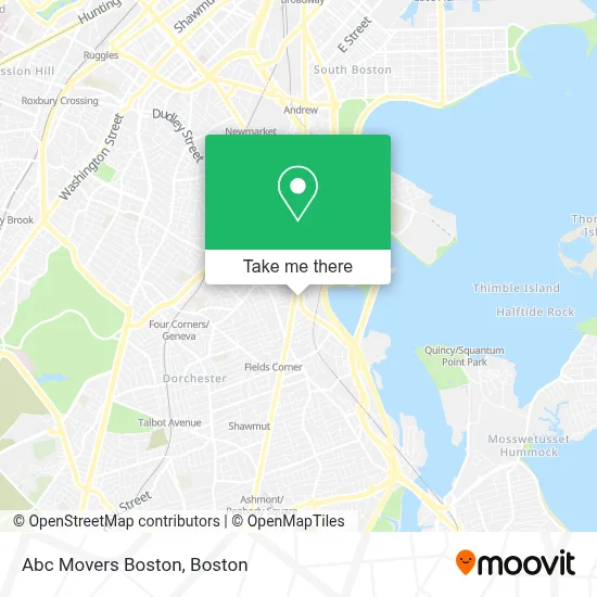 Abc Movers Boston map