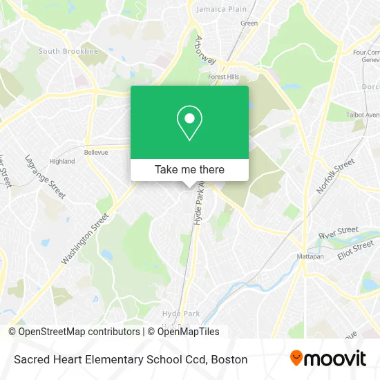 Sacred Heart Elementary School Ccd map