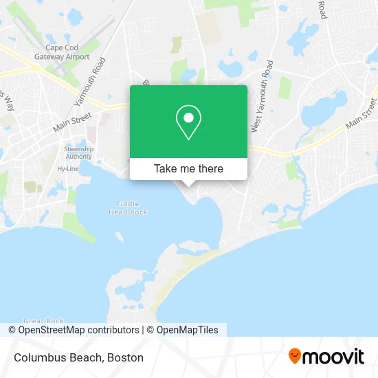 Columbus Beach map