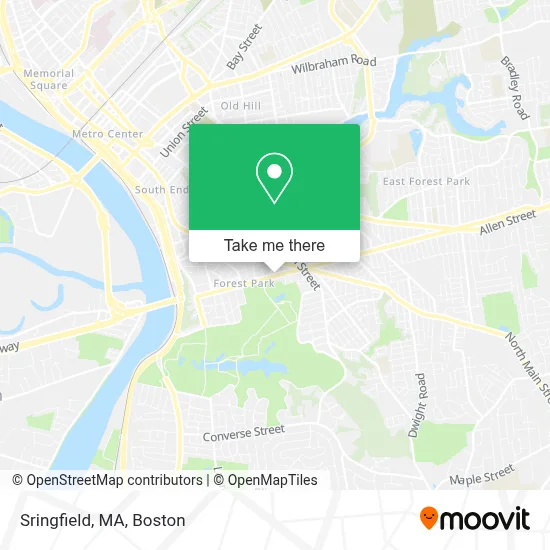 Sringfield, MA map