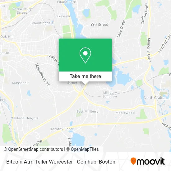 Bitcoin Atm Teller Worcester - Coinhub map