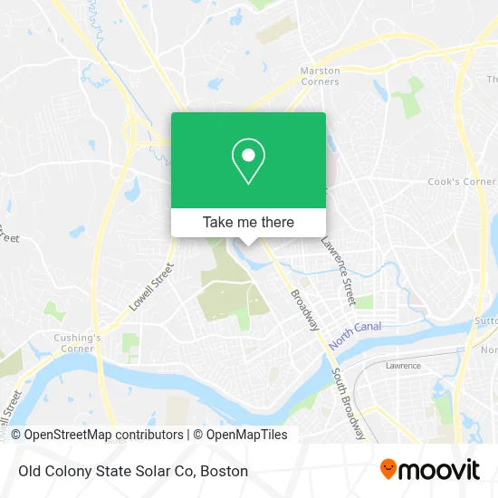 Old Colony State Solar Co map