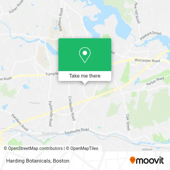 Harding Botanicals map