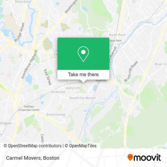 Carmel Movers map
