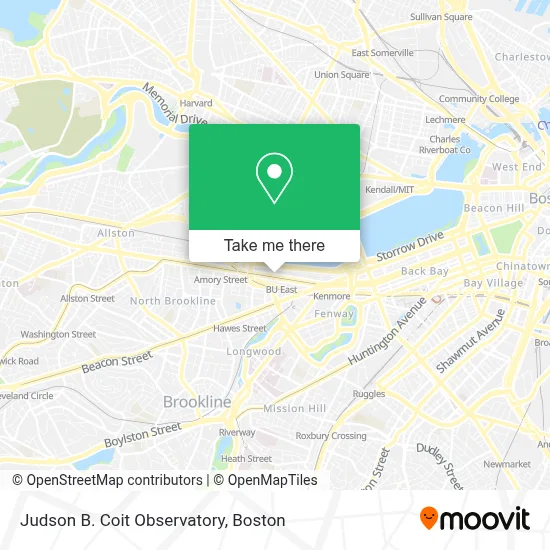 Judson B. Coit Observatory map