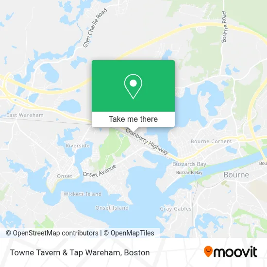 Towne Tavern & Tap Wareham map