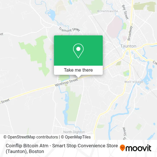 Coinflip Bitcoin Atm - Smart Stop Convenience Store (Taunton) map