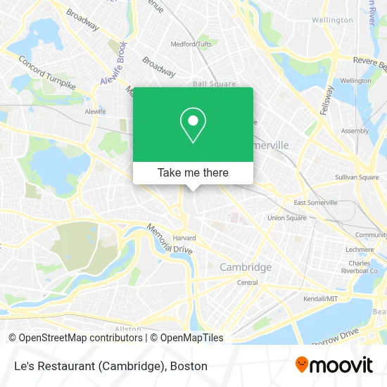 Le's Restaurant (Cambridge) map