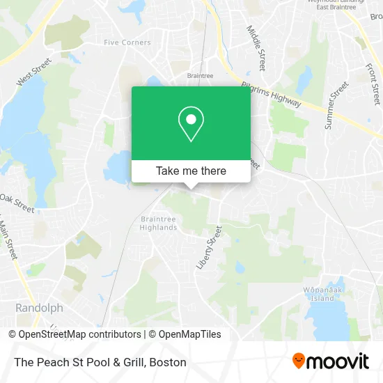 The Peach St Pool & Grill map