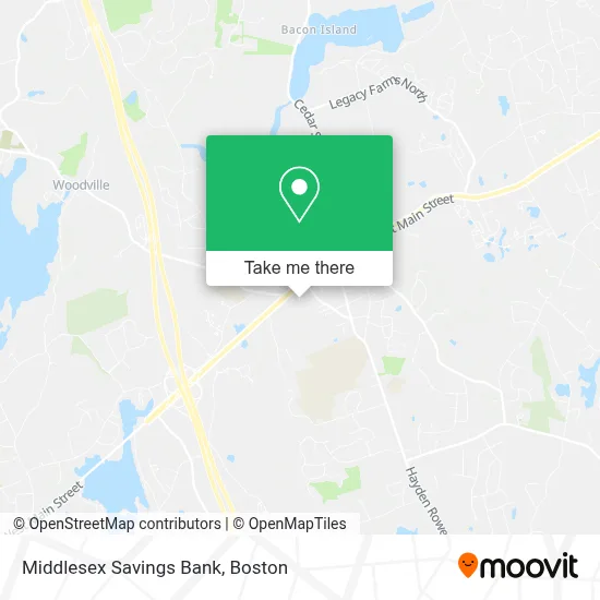 Middlesex Savings Bank map