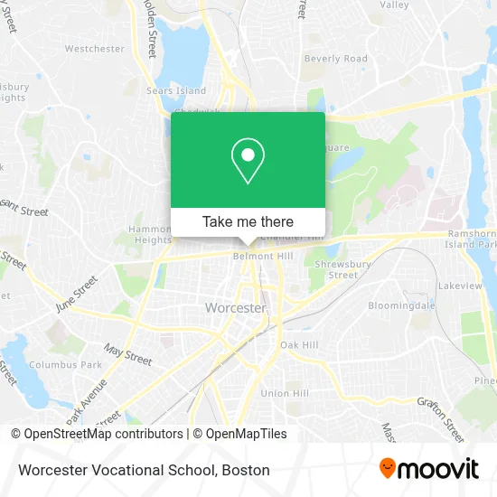 Worcester Vocational School map