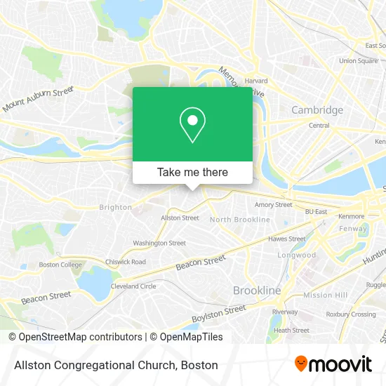 Allston Congregational Church map