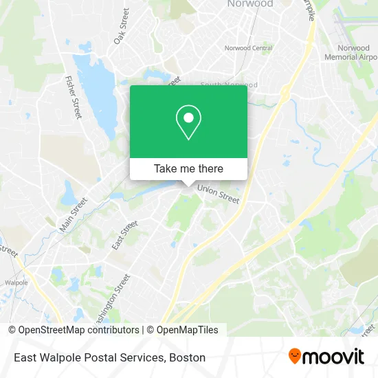 East Walpole Postal Services map