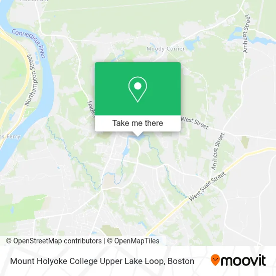 Mount Holyoke College Upper Lake Loop map