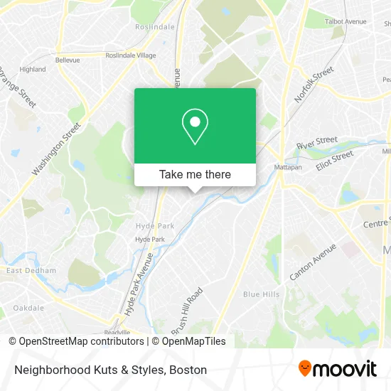 Neighborhood Kuts & Styles map