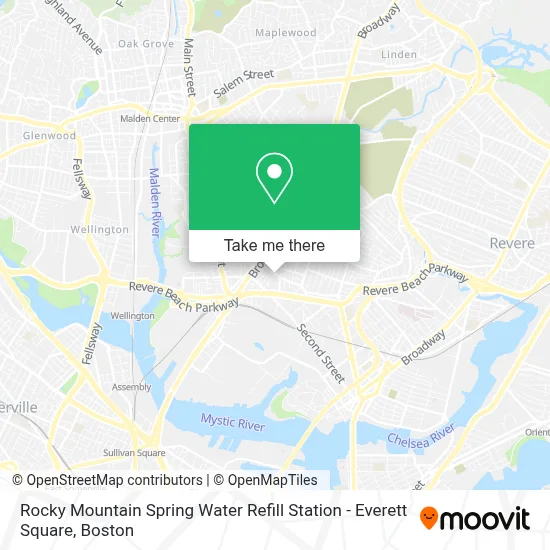 Rocky Mountain Spring Water Refill Station - Everett Square map