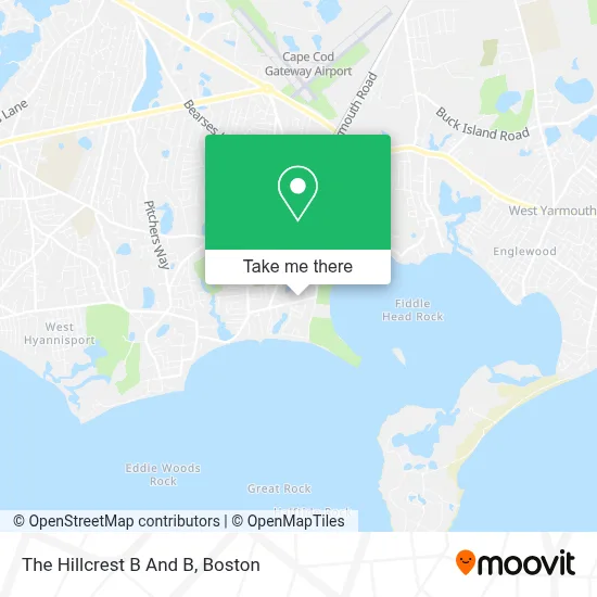 The Hillcrest B And B map