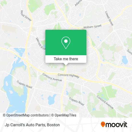 Jp Carroll's Auto Parts map