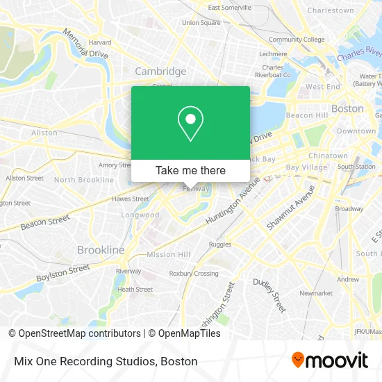 Mix One Recording Studios map