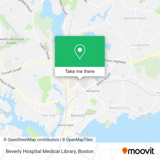 Beverly Hospital Medical Library map