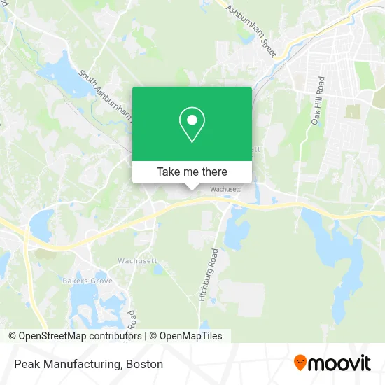 Peak Manufacturing map