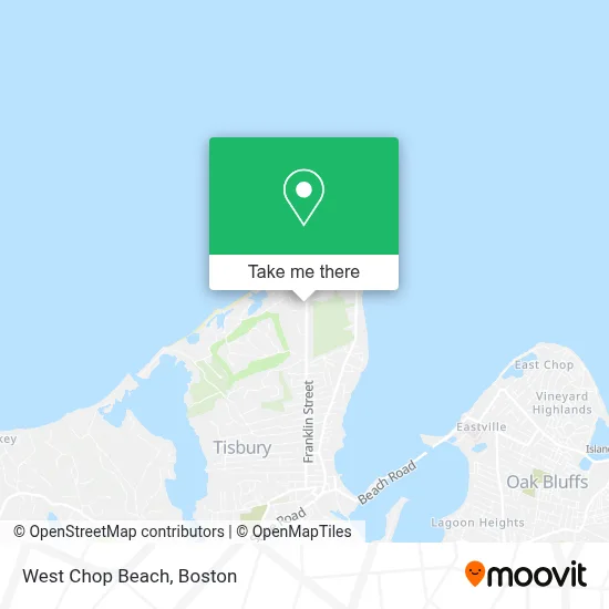 West Chop Beach map