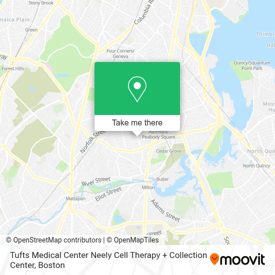 Tufts Medical Center Neely Cell Therapy + Collection Center map