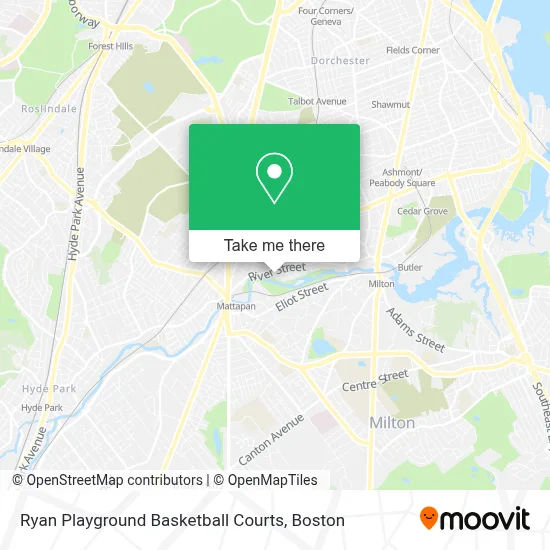 Ryan Playground Basketball Courts map