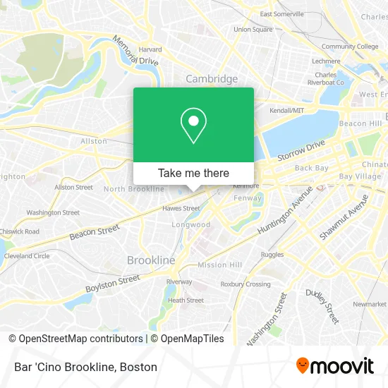 Bar 'Cino Brookline map